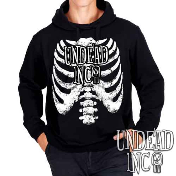 Undead Inc Skeleton Rib Cage - Mens / Unisex Fleece Hoodie