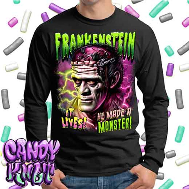 Frankenstein Fright Candy - Mens Long Sleeve Tee