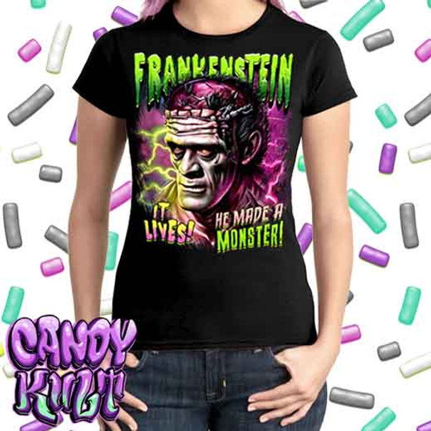 Frankenstein Fright Candy - Ladies T Shirt