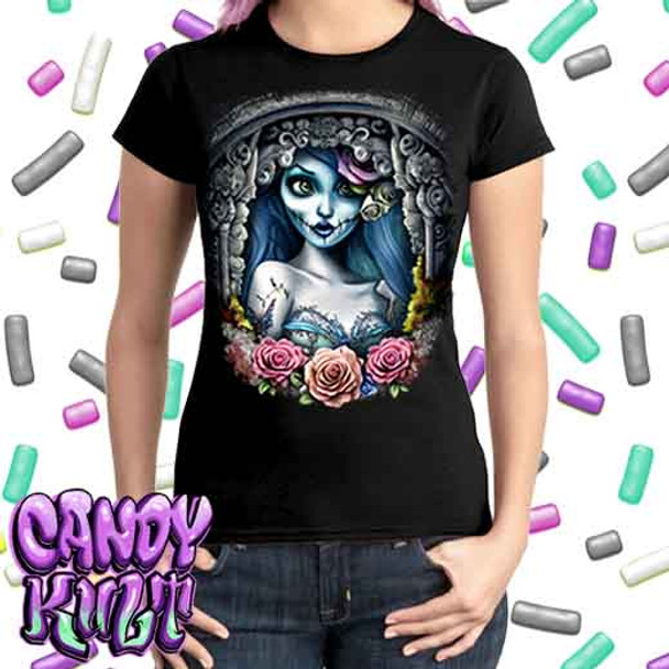 Corpse Bride Waiting For You Fright Candy - Ladies T Shirt