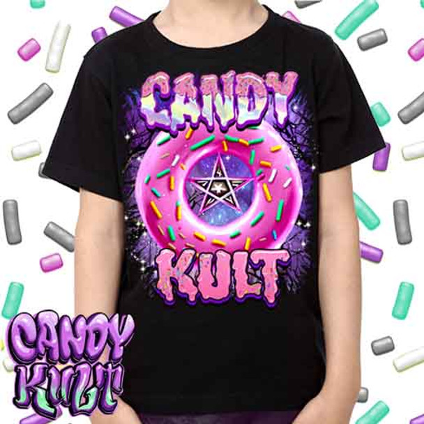 Candy Kult Donut Pentagram -  Kids Unisex Girls and Boys T shirt