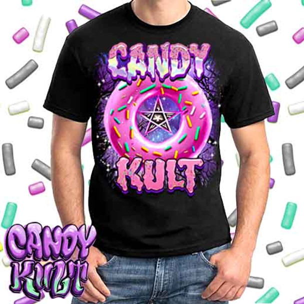 Candy Kult Donut Pentagram - Mens T Shirt