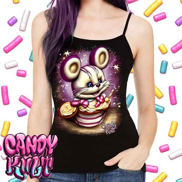 It Started With A Mouse Candy Toons - Petite Slim Fit Tank