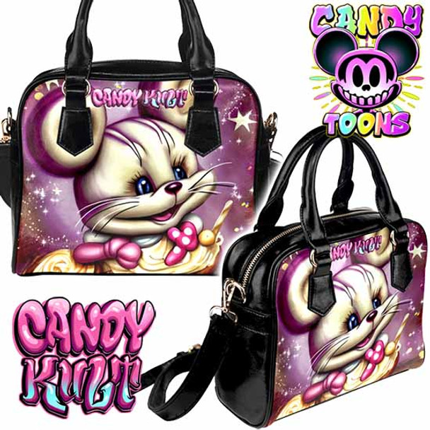It Started With A Mouse Candy Toons Classic Convertible Crossbody Handbag