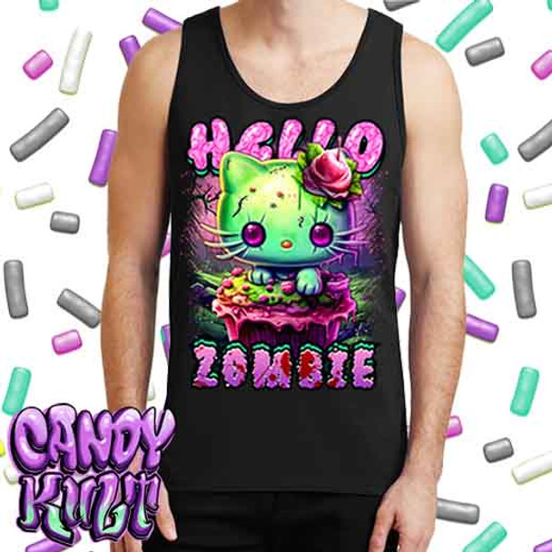 Zombie Kitty Fright Candy - Mens Tank Singlet