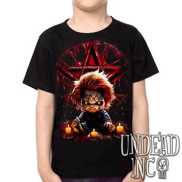 Chucky Pentagram  -  Kids Unisex Girls and Boys T shirt