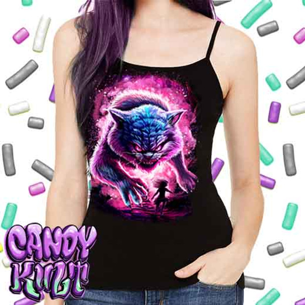 Cheshire Werecat Fright Candy - Petite Slim Fit Tank