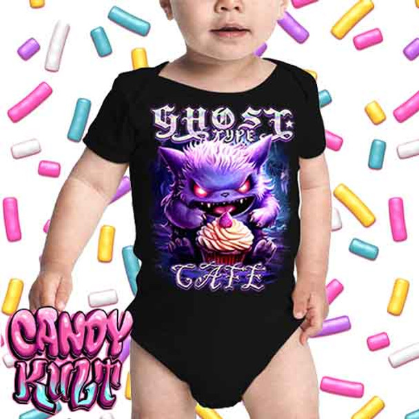 Ghost Type Cafe Cupcake Candy Toons - Infant Onesie Romper