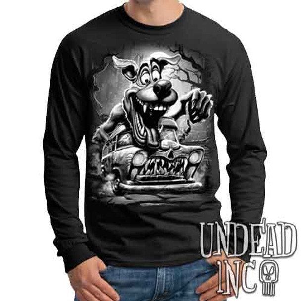 Mystery Machine Monster  Black & Grey - Mens Long Sleeve Tee