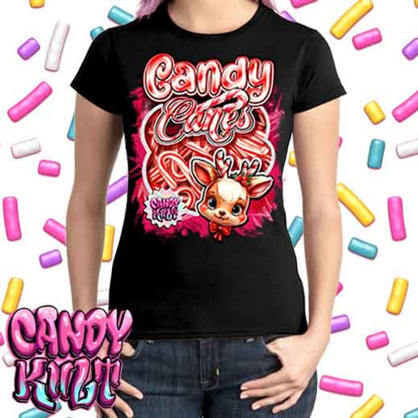 Packet Of Candy Canes Candy Kult - Ladies T Shirt