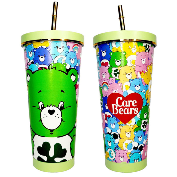 Care Bears Green Stainless Steel Tumbler With Straw