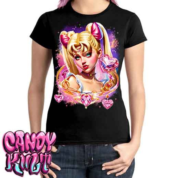 Sailor Scout Retro Candy - Ladies T Shirt