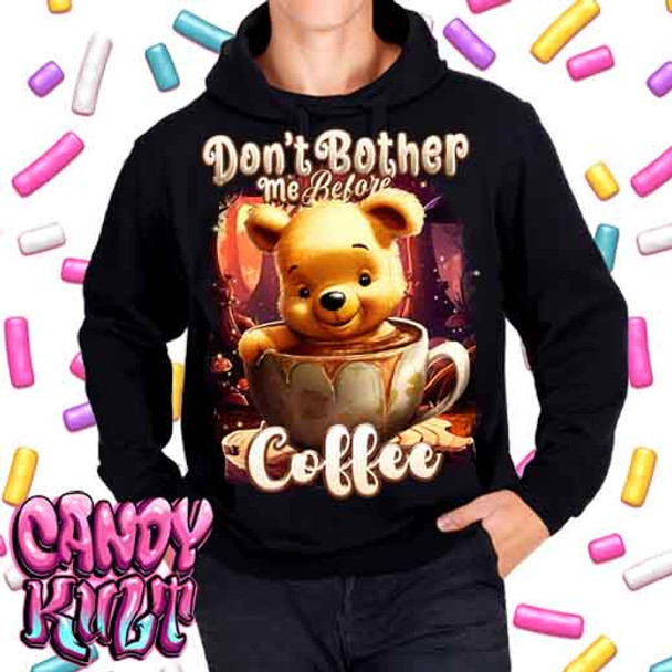Don't Bother Me Before Coffee Candy Toons - Mens / Unisex Fleece Hoodie