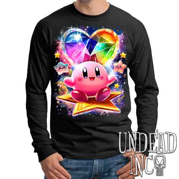 Kirby Crystal Heart  - Mens Long Sleeve Tee