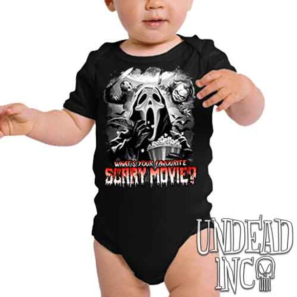 What's your favourite scary movie? Black & Grey - Infant Onesie Romper