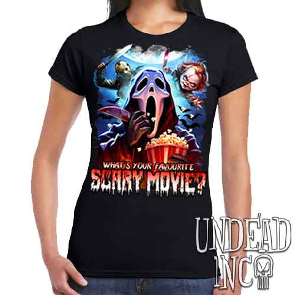 What's your favourite scary movie? - Ladies T Shirt