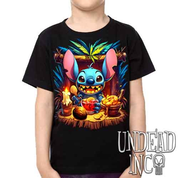 Stitch Tiki Bar - Kids Unisex Girls and Boys T shirt