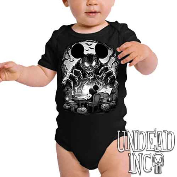 Mickey Monsters Come To Life Black & Grey - Infant Onesie Romper