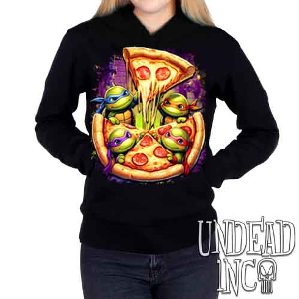 Ninja Turtles Pizza - Ladies / Juniors Fleece Hoodie