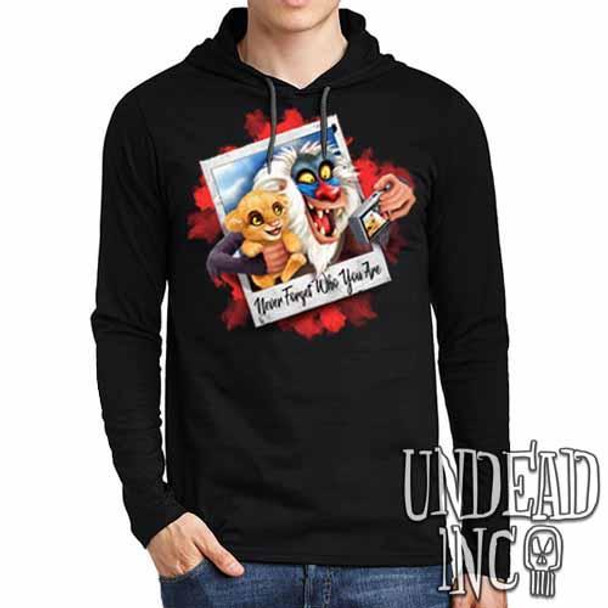 The Lion King Simba and Rafiki Selfie  - Mens Long Sleeve Hooded Shirt