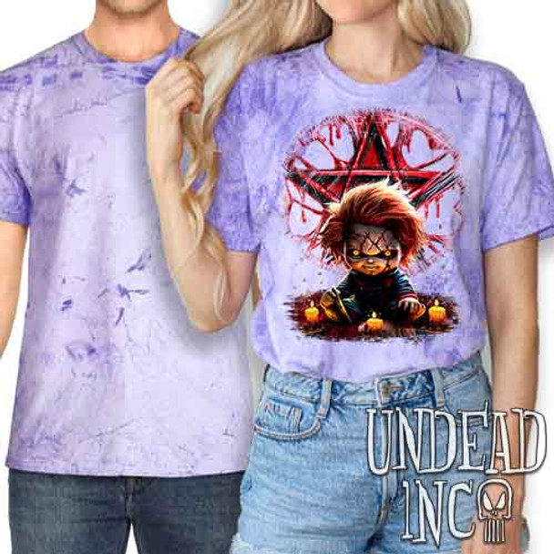 Chucky Pentagram - UNISEX COLOUR BLAST PURPLE T-Shirt