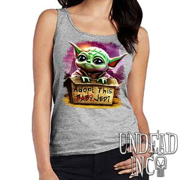 Grogu Adopt Me - Ladies GREY Singlet Tank