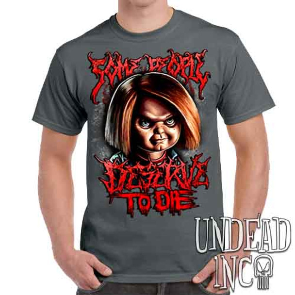 Chucky "Some People" - Men's Charcoal T-Shirt