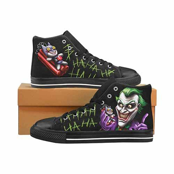 Joker Bat Bomb Men’s Classic High Top Canvas Shoes