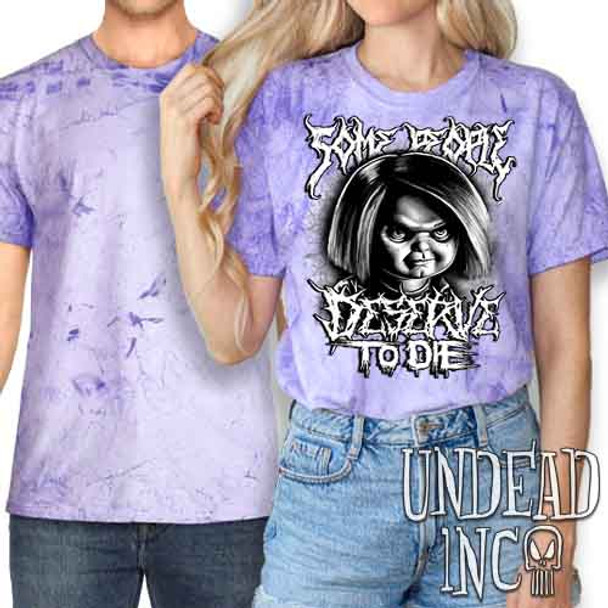 Chucky "Some People" Black & Grey - UNISEX COLOUR BLAST PURPLE T-Shirt