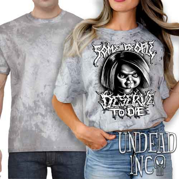 Chucky "Some People" Black & Grey - UNISEX COLOUR BLAST SMOKE T-Shirt