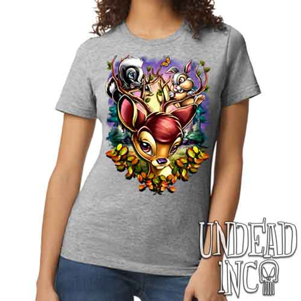 Bambi Woodland Antlers - Women's REGULAR GREY T-Shirt