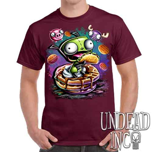 Invader Zim Gir Waffles - Men's  Maroon T-Shirt