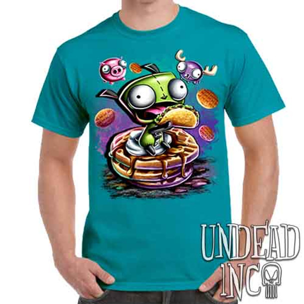 Invader Zim Gir Waffles - Men's Teal T-Shirt