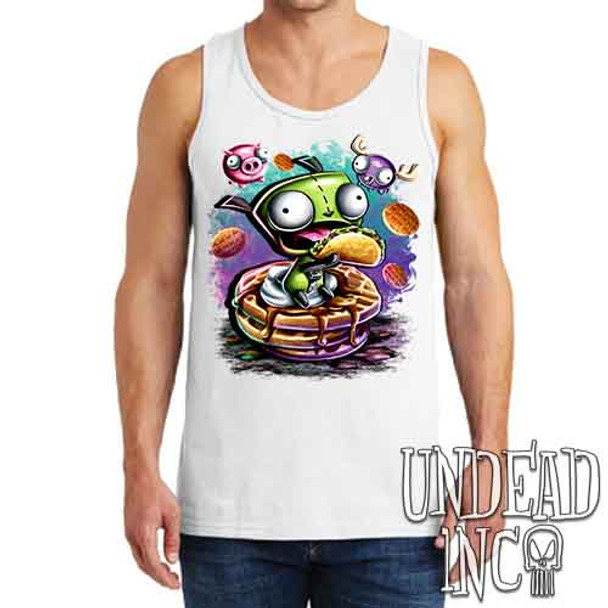 Invader Zim Gir Waffles - Men's WHITE Tank Singlet