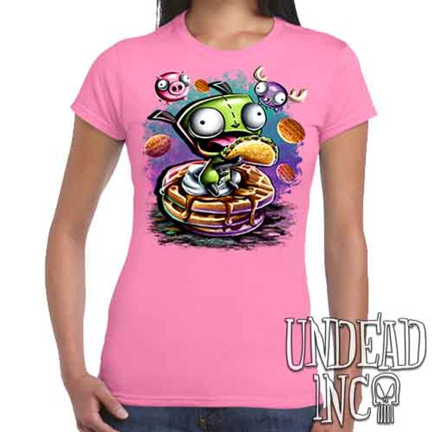 Invader Zim Gir Waffles - Women's FITTED PINK T-Shirt