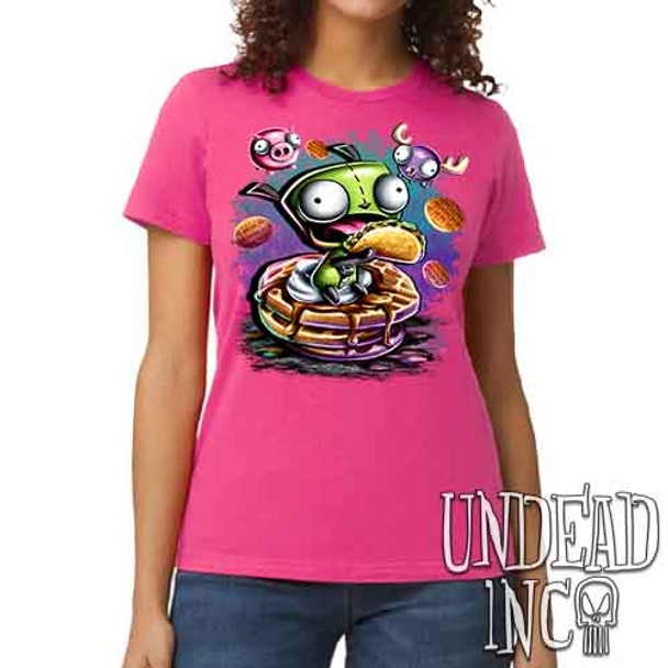 Invader Zim Gir Waffles - Women's REGULAR PINK T-Shirt