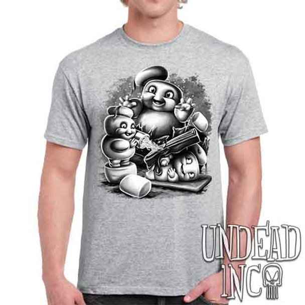 Mini Puft Madness  Black & Grey - Men's Light Grey T-Shirt