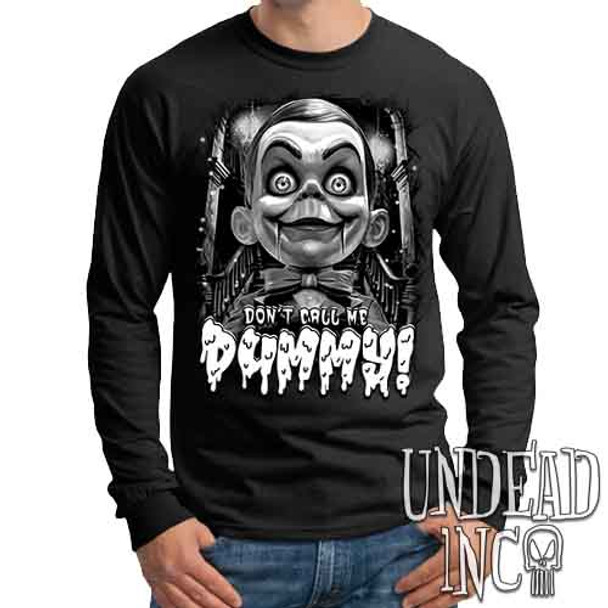 Slappy Don't Call Me Dummy Black & Grey - Mens Long Sleeve Tee