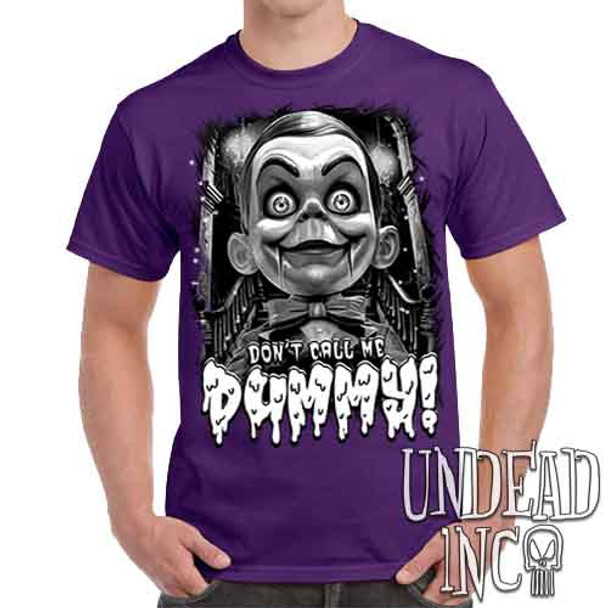 Slappy Don't Call Me Dummy Black & Grey - Men's Purple T-Shirt