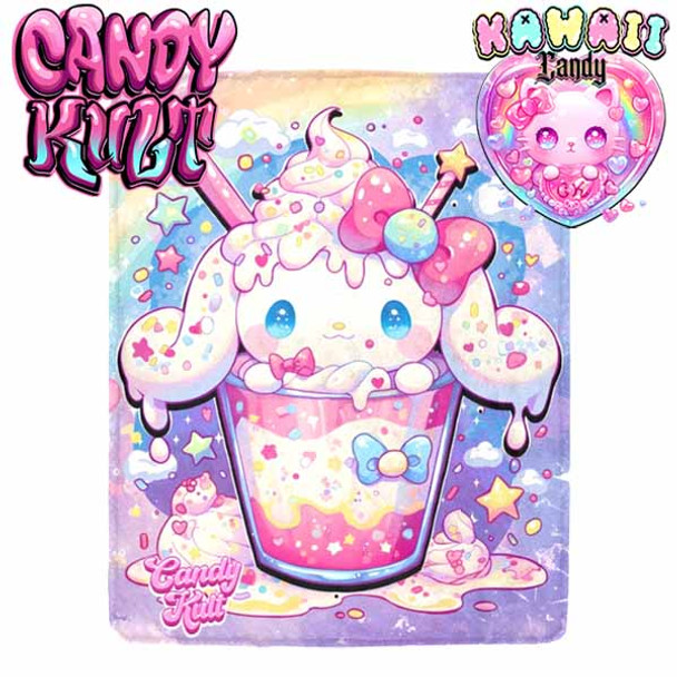 Cloudy Day Milkshake Kawaii Candy Micro Fleece Blanket