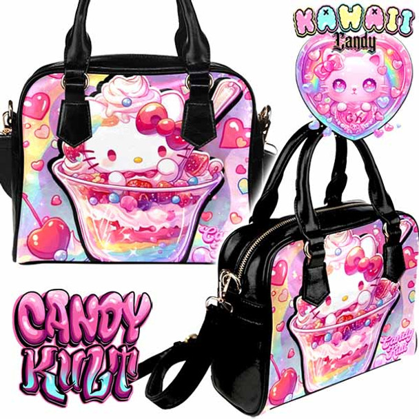 Sundae Kitty Kawaii Candy Classic Convertible Crossbody Handbag