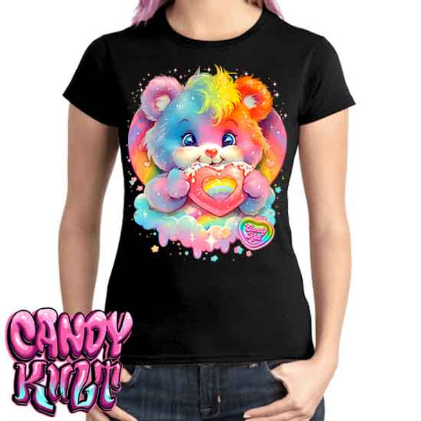 For The Love Of Rainbows Retro Candy - Ladies T Shirt