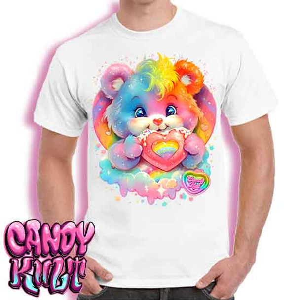 For The Love Of Rainbows Retro Candy - Men's White T-Shirt