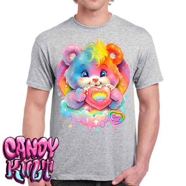 For The Love Of Rainbows Retro Candy - Men's Light Grey T-Shirt