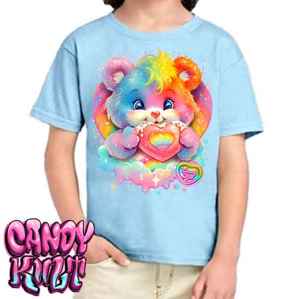 For The Love Of Rainbows Retro Candy - Kids Unisex BLUE Girls and Boys T shirt