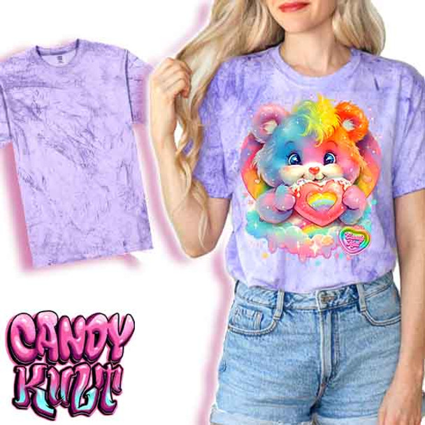 For The Love Of Rainbows Retro Candy - UNISEX COLOUR BLAST PURPLE T-Shirt