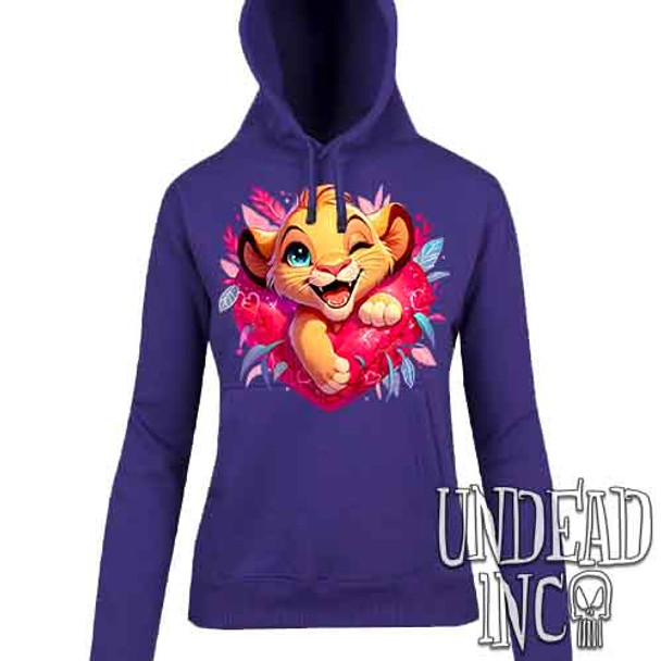 Simba Heart - Ladies / Juniors PURPLE Fleece Hoodie