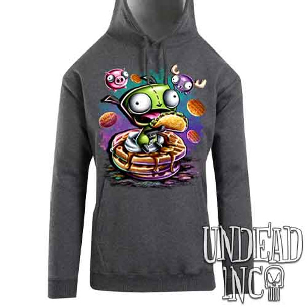 Invader Zim Gir Waffles - Mens / Unisex DARK MARL Fleece Hoodie