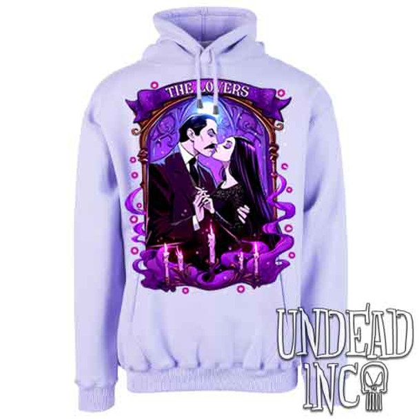 Morticia & Gomez Lovers Tarot - Mens / Unisex LAVENDER Fleece Hoodie