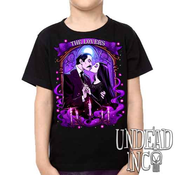 Morticia & Gomez Lovers Tarot - Kids Unisex Girls and Boys T shirt